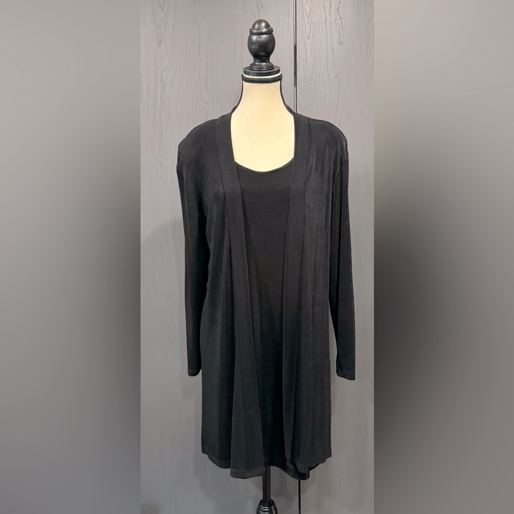 2-Piece Black Dress and Jacket Set
